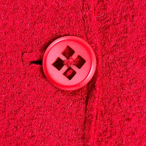 Coldwater Creek Red Wool Blend Stand Collar Jacket L Classic - Picture 11 of 14